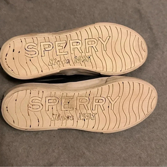 Sperry Womens Seaside Perfortrated Leather Slip On Sneakers Shoes navy size 6M - Picture 5 of 6